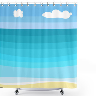 Personality  Sea And Beach Shower Curtains