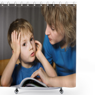 Personality  Conversation Together Shower Curtains