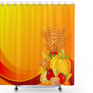 Personality  Thanksgiving / Harvest Background Shower Curtains