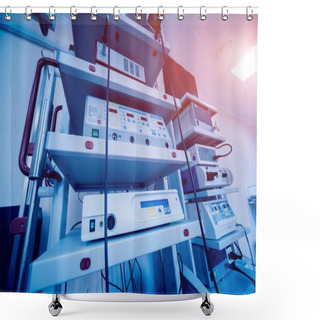 Personality  Surgical Equipment And Medical Devices In Operating Room. Shower Curtains