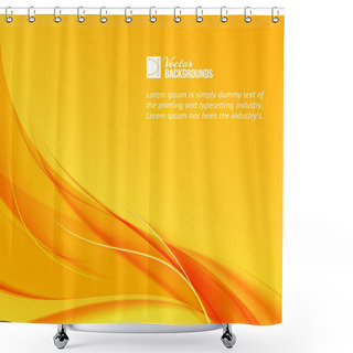 Personality  Orange Smoke On Yellow Background. Shower Curtains