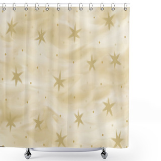 Personality  Background In Various Shades Of Gold With Stars Painted Shower Curtains