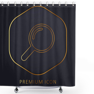 Personality  Airport Searchor Golden Line Premium Logo Or Icon Shower Curtains