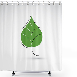 Personality  Green Birch Leaf  Shower Curtains