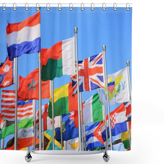 Personality  National Flags Shower Curtains