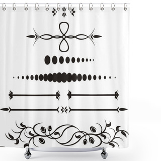 Personality  Decorative Elements, Designs Vector Shower Curtains