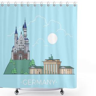 Personality  Germany Country Design Template.  Shower Curtains