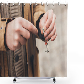 Personality  Fishing Tackle Shower Curtains