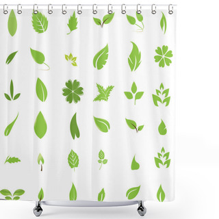 Personality  Isolated Leaves Shower Curtains