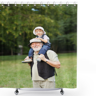 Personality  Piggyback Ride Shower Curtains