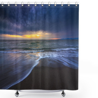 Personality  Redondo Beach Sunset Shower Curtains
