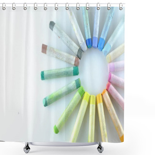 Personality  Art Pastel Palette Shower Curtains