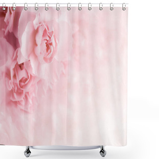 Personality  Pink Carnation Flowers Bouquet On Soft Filter Background.  Shower Curtains