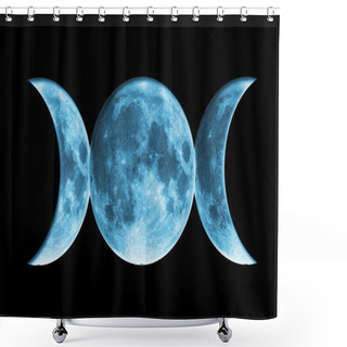 Personality  Wicca Blue Moon Shower Curtains