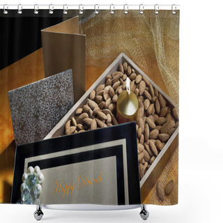 Personality  Box With Nuts Shower Curtains