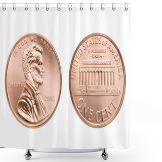 Personality  Penny Macro Isolated Shower Curtains