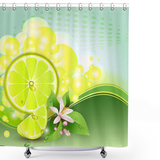 Personality  Abstract Background With Juicy Slices Of Lemon Fruit Shower Curtains