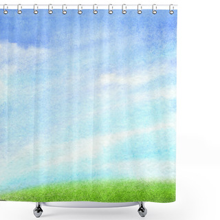 Personality  Clouds In The Sky Abstract Light Watercolor Background Shower Curtains