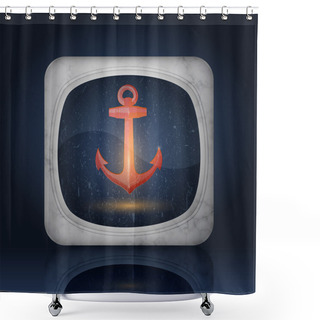 Personality  Vector Vintage Styled Anchor Shower Curtains