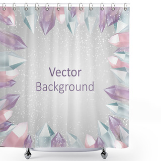 Personality  Vector Background With Crystals Shower Curtains