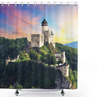 Personality  Castle Trencin, Slovakia Shower Curtains