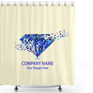Personality  Gems And Jewellery Logo Shower Curtains
