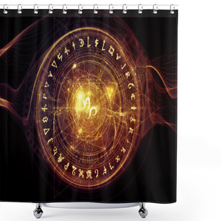 Personality  Virtual Life Of Sacred Geometry Shower Curtains