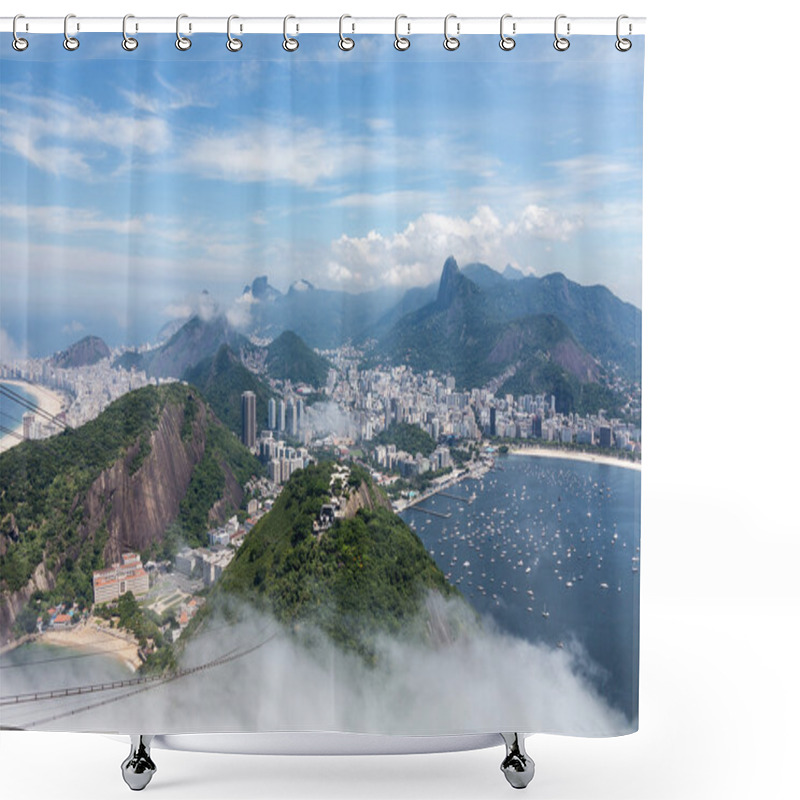 Personality  Harbor and skyline of Rio de Janeiro Brazil shower curtains