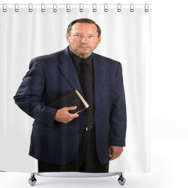 Personality  Pastor With Holy Bible shower curtains