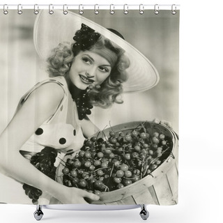 Personality  Cherry Picking Shower Curtains