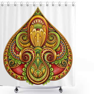 Personality  Colored Decorative Pike, Abstract Design Element Shower Curtains