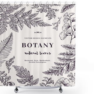 Personality  Botanical Card For With Leaves Shower Curtains