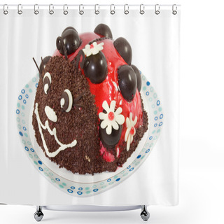 Personality  Ladybird Cake Shower Curtains