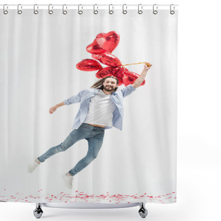 Personality  Man With Air Balloons Shower Curtains