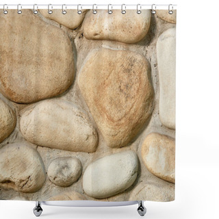 Personality  Close-up View Of Grunge Stone Wall Texture, Full Frame Background    Shower Curtains