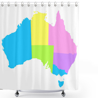 Personality  Australia Map Shower Curtains