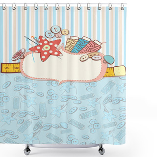 Personality  Sewing Accessories Shower Curtains