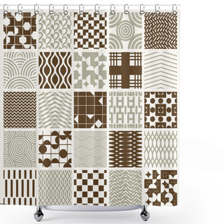 Personality  Ornamental Seamless Backdrops Set Shower Curtains