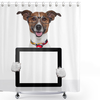Personality  Business Dog Tablet Pc Ebook Touch Pad Shower Curtains
