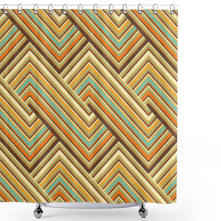 Personality  Colored Lines Pattern Shower Curtains