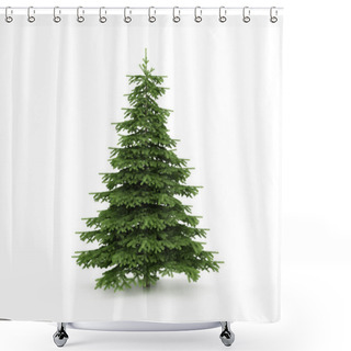 Personality  The Christmas Tree Ready To Decorate Shower Curtains