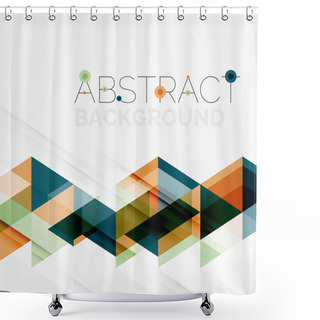 Personality  Abstract Geometric Background. Modern Overlapping Triangles Shower Curtains