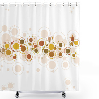 Personality  Background With Brown Circles Shower Curtains