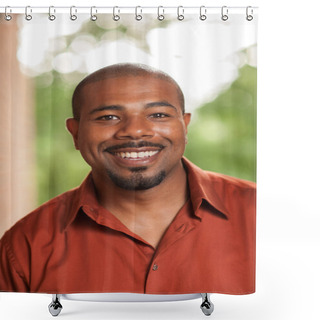 Personality  Happy African American Man Shower Curtains