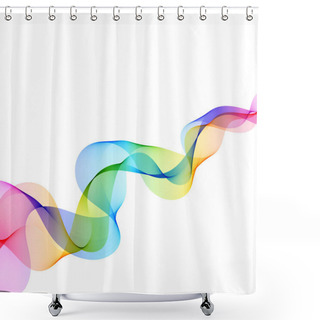 Personality  Colorful Abstract Wave Lines For Background. Shower Curtains