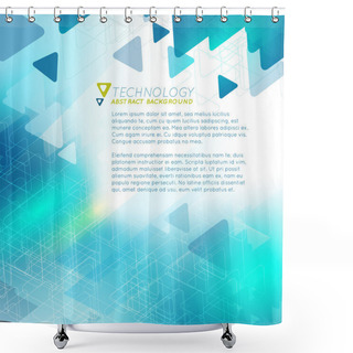 Personality  Abstract Futuristic Technology Template Shower Curtains