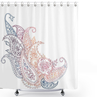 Personality  Floral Paisley Lace Border Shower Curtains