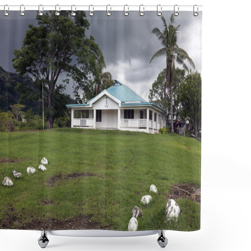 Personality  Church In Rural Fiji Shower Curtains