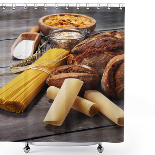 Personality  Whole Grain Products With Complex Carbohydrates Shower Curtains