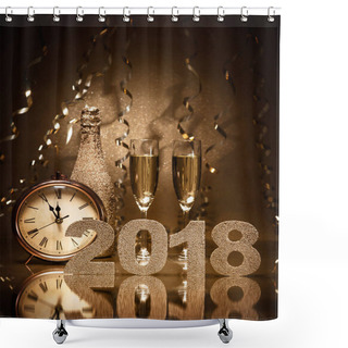 Personality  New Years Eve Celebration Shower Curtains